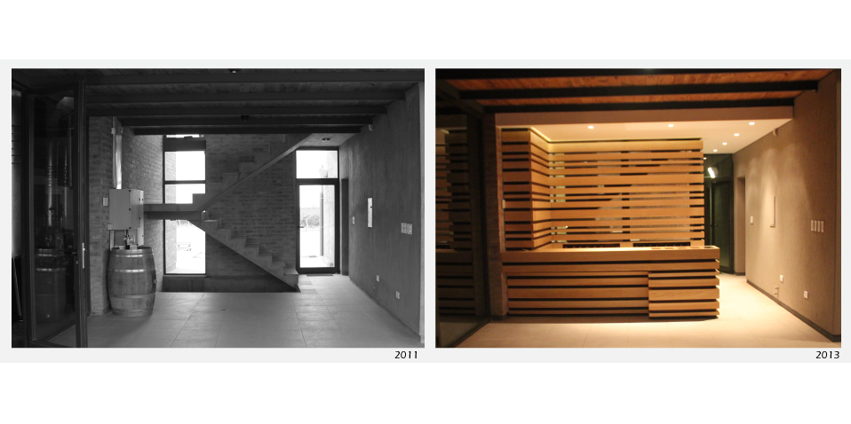 Entrance furniture - photographies before and after intervention